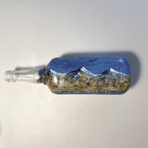 Gary August Signed Hand Painted Bottle Jim Beam 2012 Colorado Artist to stars